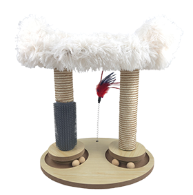 毛祖宗 雙柱轉盤貓窩貓爬架